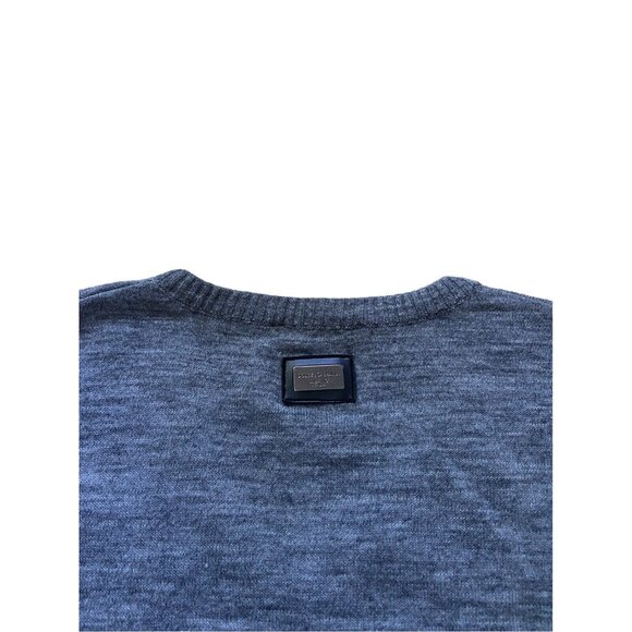 Dolce & Gabbana Men’s  V Neck Back Logo Wool V-neck Sweater Jumper Black Fits S - Picture 5 of 11